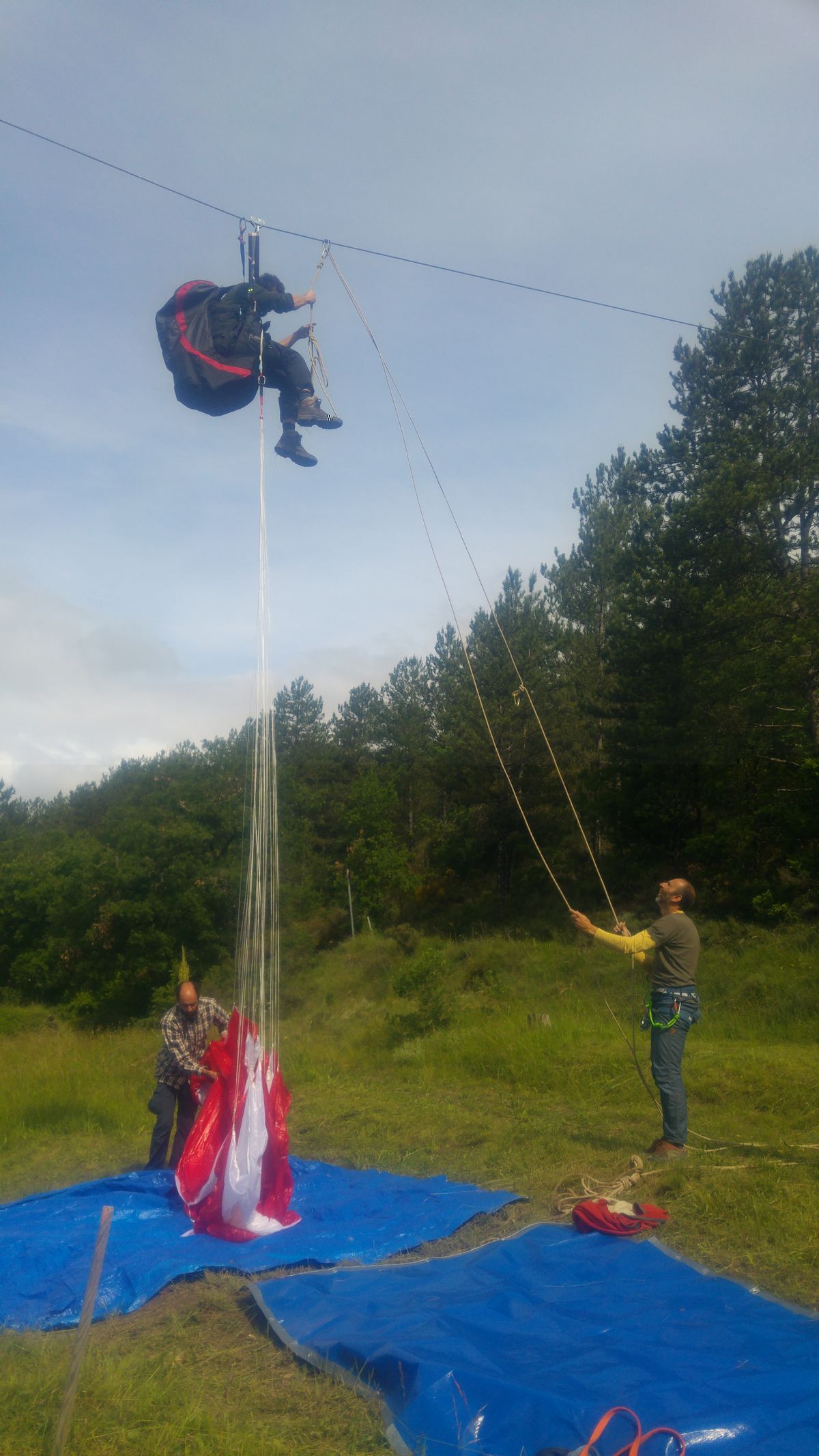 Session tyrolienne, une première pour moi !